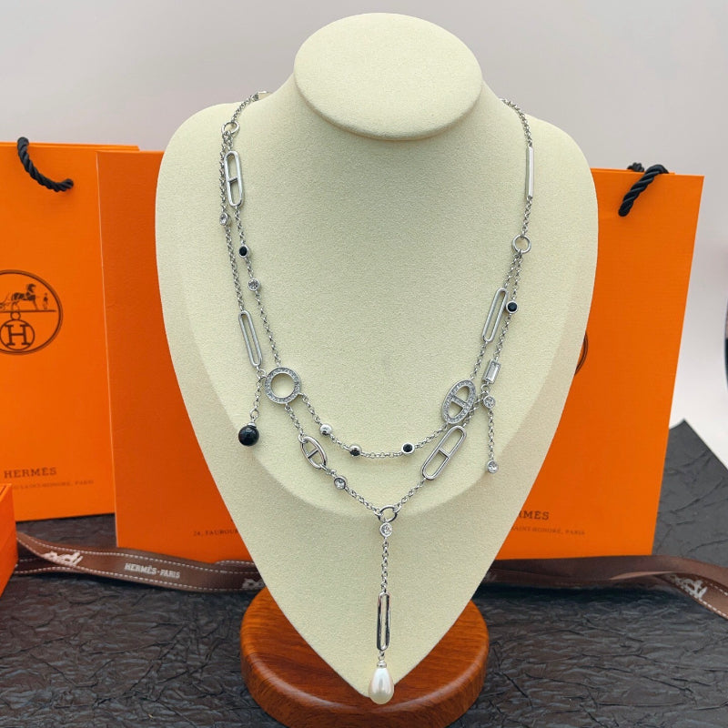 Collier chaîne Y à maillons mixtes