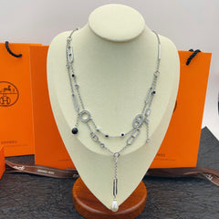 Collier chaîne Y à maillons mixtes