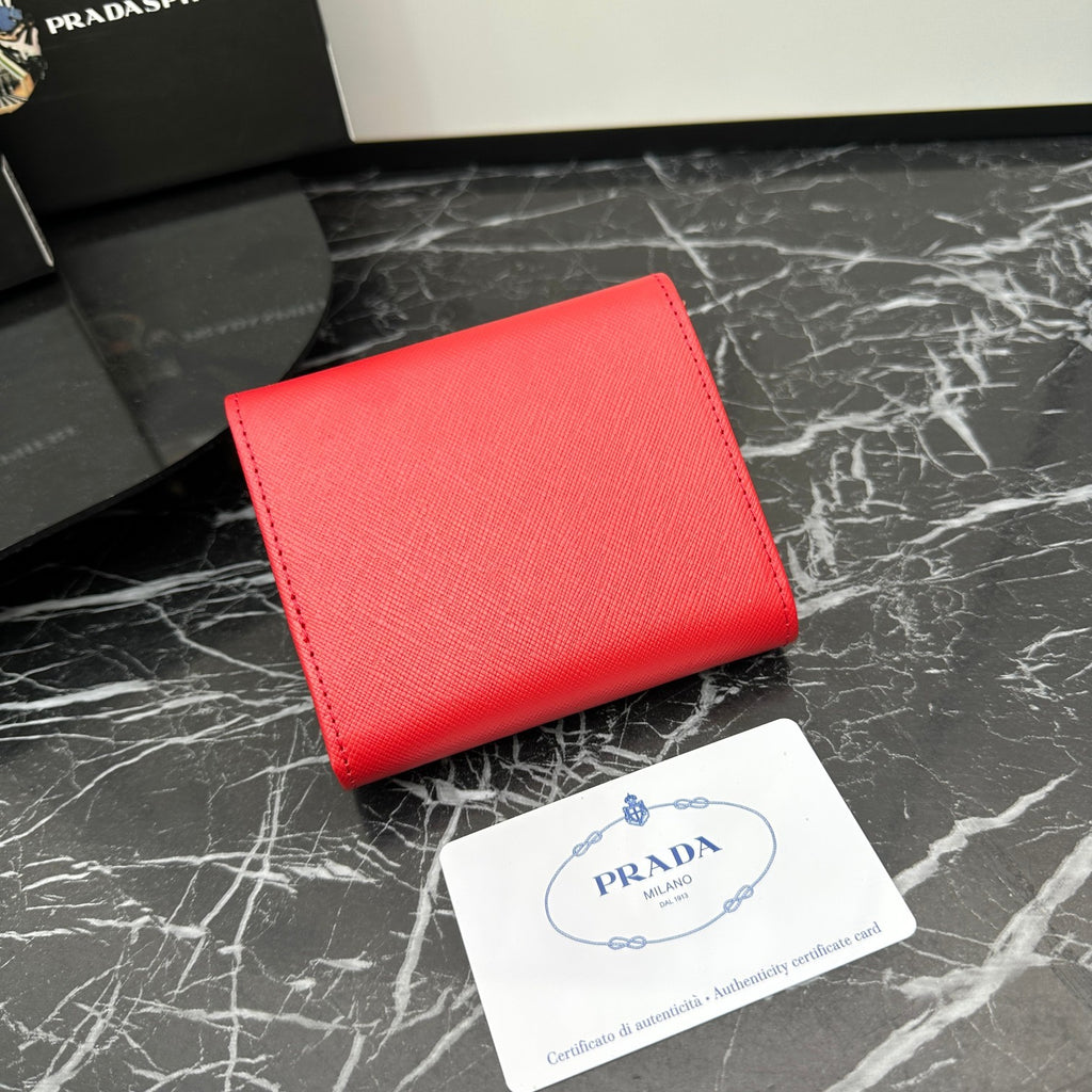 Cartera de solapa larga con emblema triangular 031