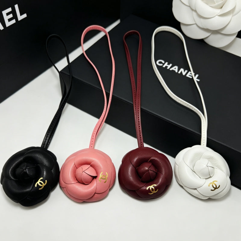 Camellia Flower Loop Keychain