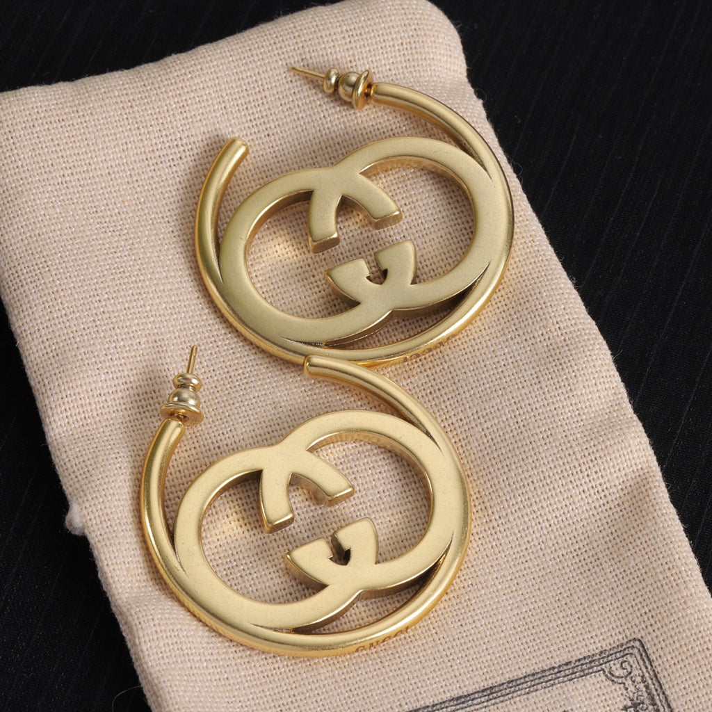 Oversized Interlocking-G Drop Earrings