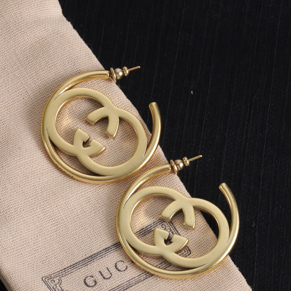 Oversized Interlocking-G Drop Earrings