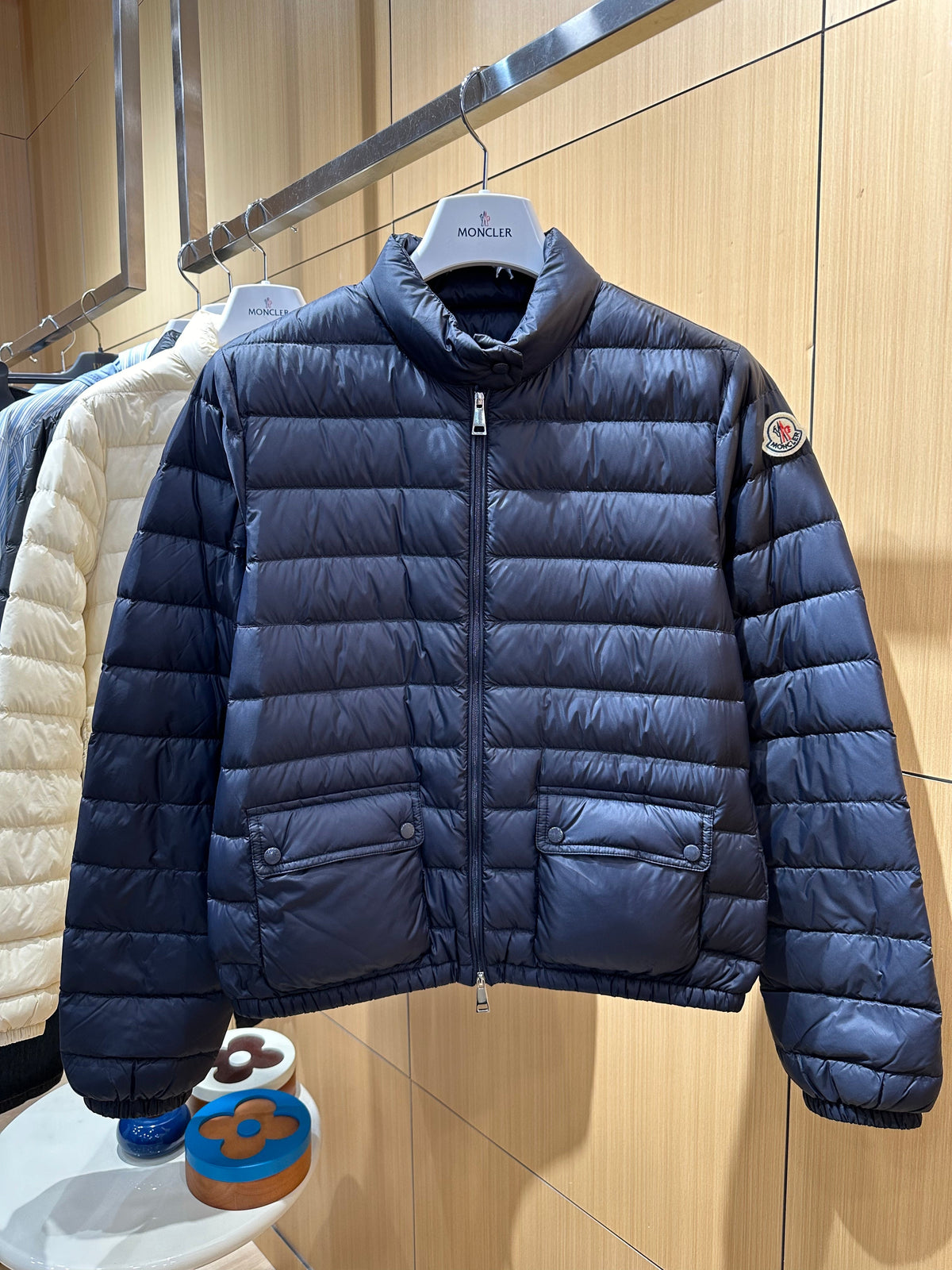 Women's Short Stand-Collar Down Jacket - Navy