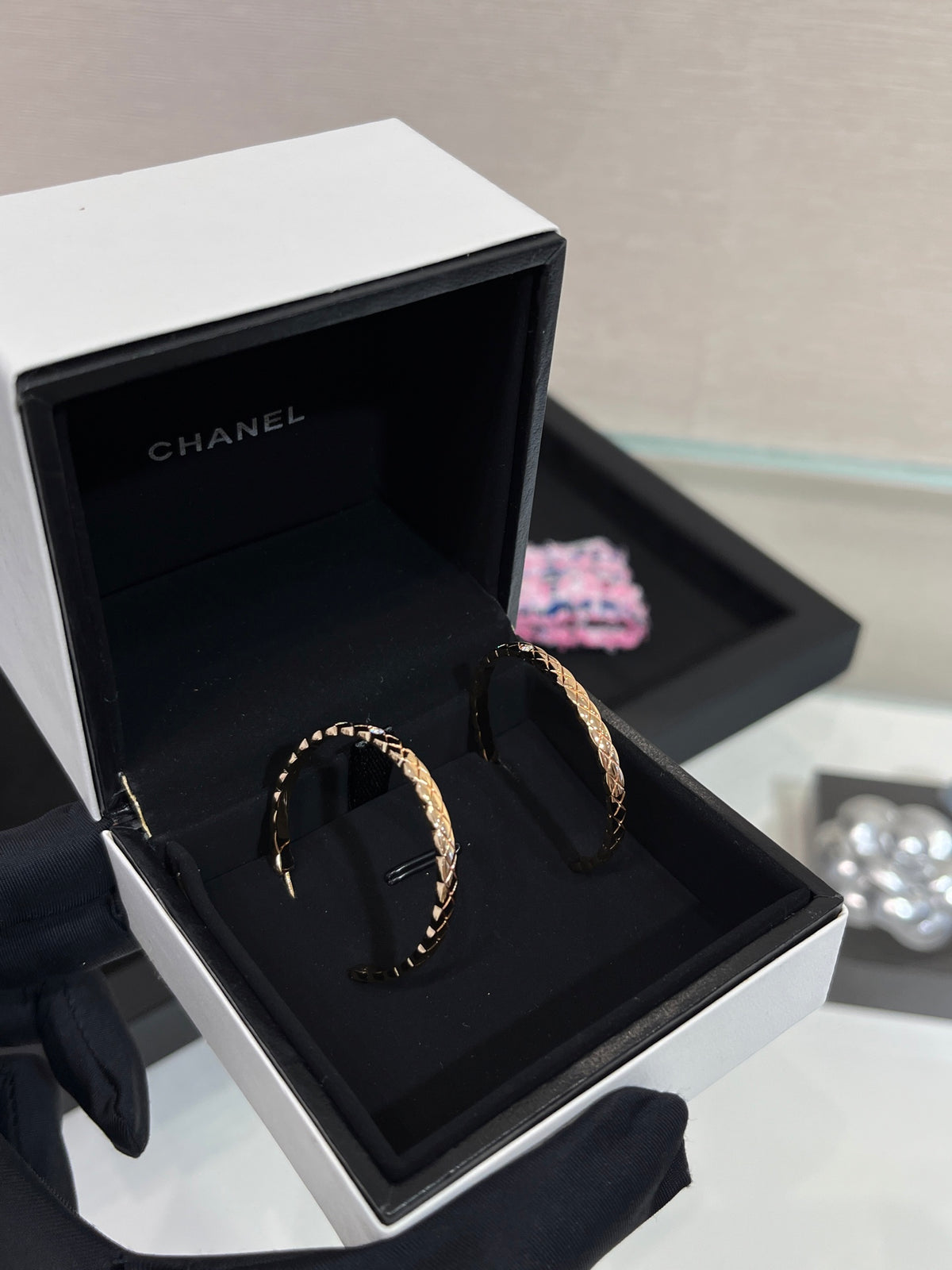 Textured Slim Hoop Earrings