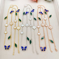 Butterfly & Leaf Station Necklace
