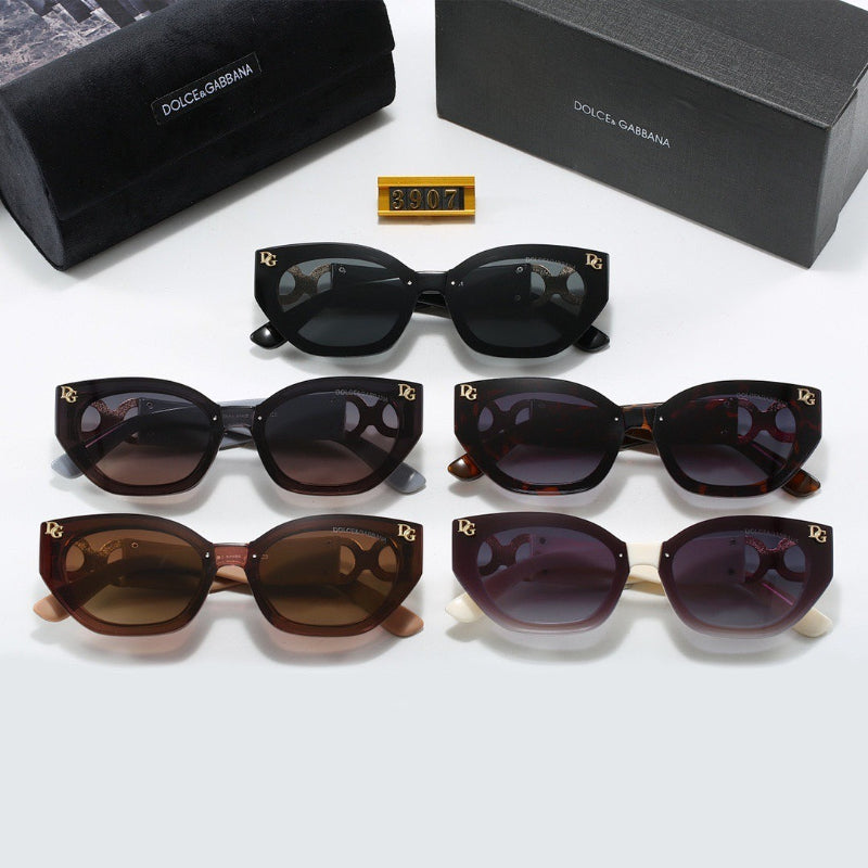 Gafas de sol rectangulares de montura gruesa con bordes redondeados