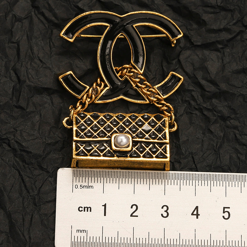 Alloy Handbag Motif Earrings & Brooch Collection