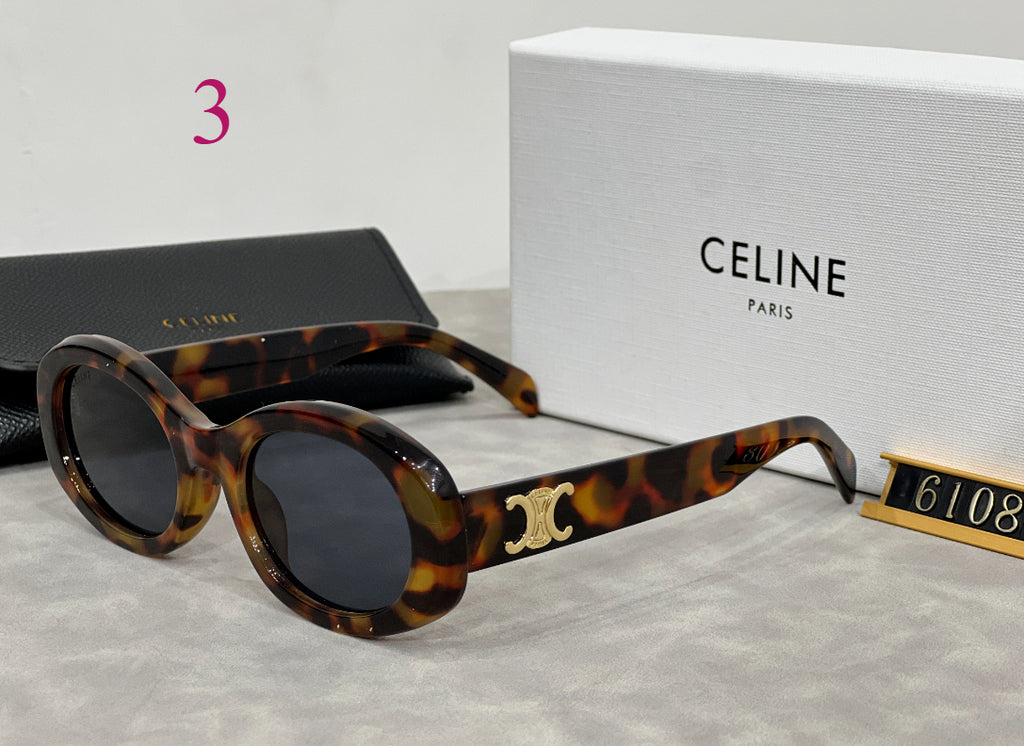 Gafas de sol retro ovaladas con montura gruesa