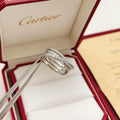 Silver-Tone Layered Pave Band Ring