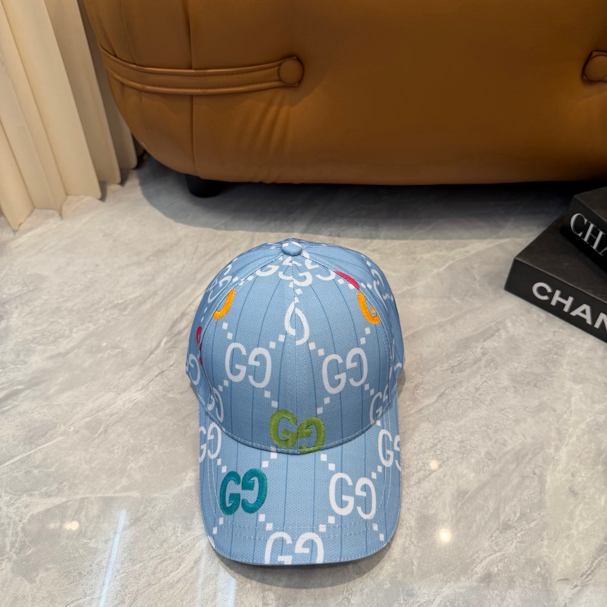 Colorful Outline Monogram Baseball Cap