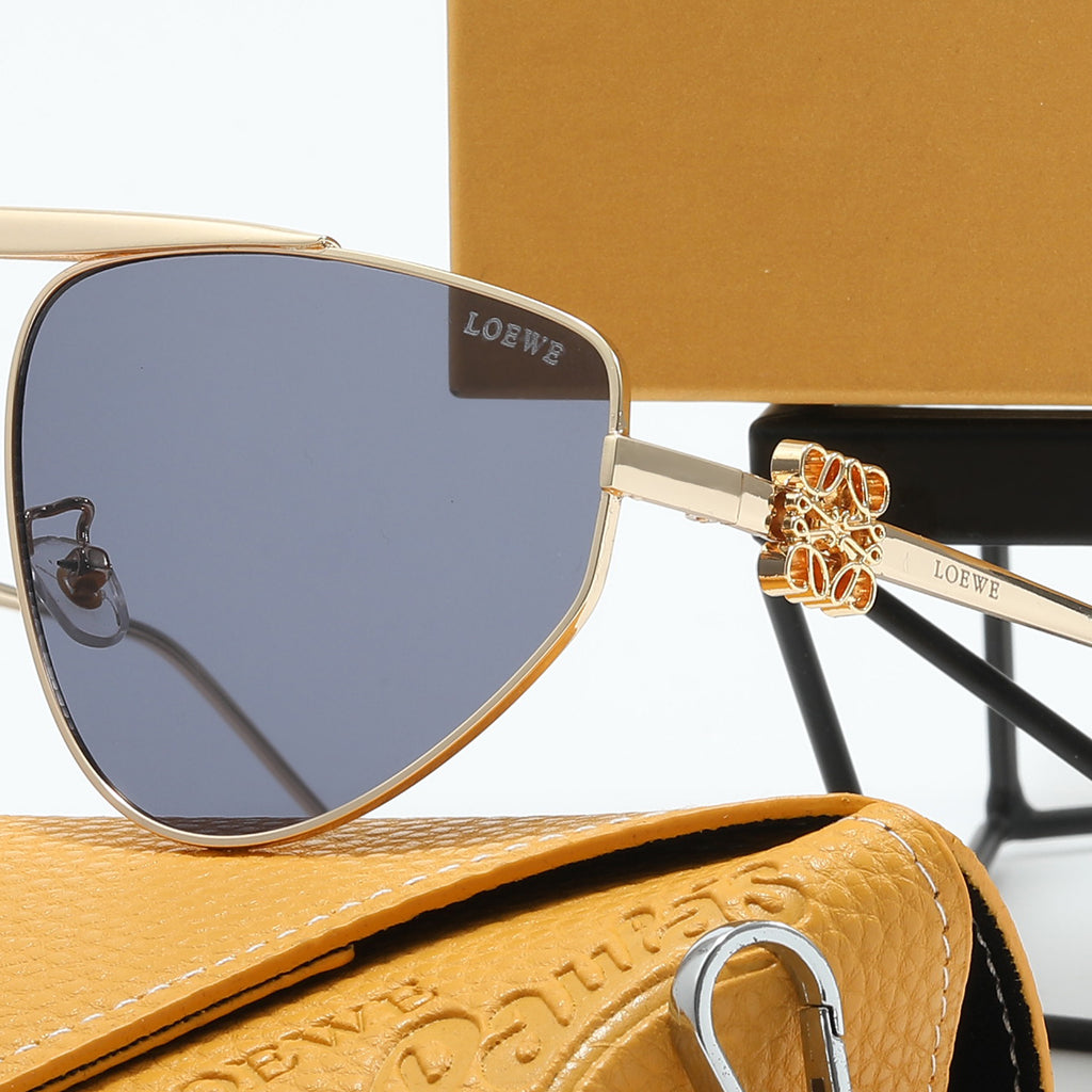Gafas de sol aviador sin montura con puente superior plano