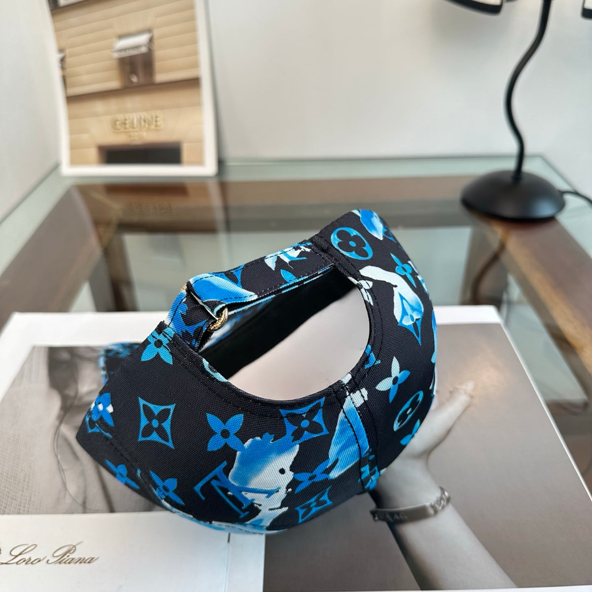 Blue Graphic Monogram Baseball Cap