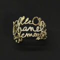 Openwork Script Lettering Cuff Bracelet