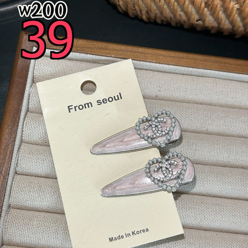 Decorative Hair Clip - Bow, Plaid and Emblem Options