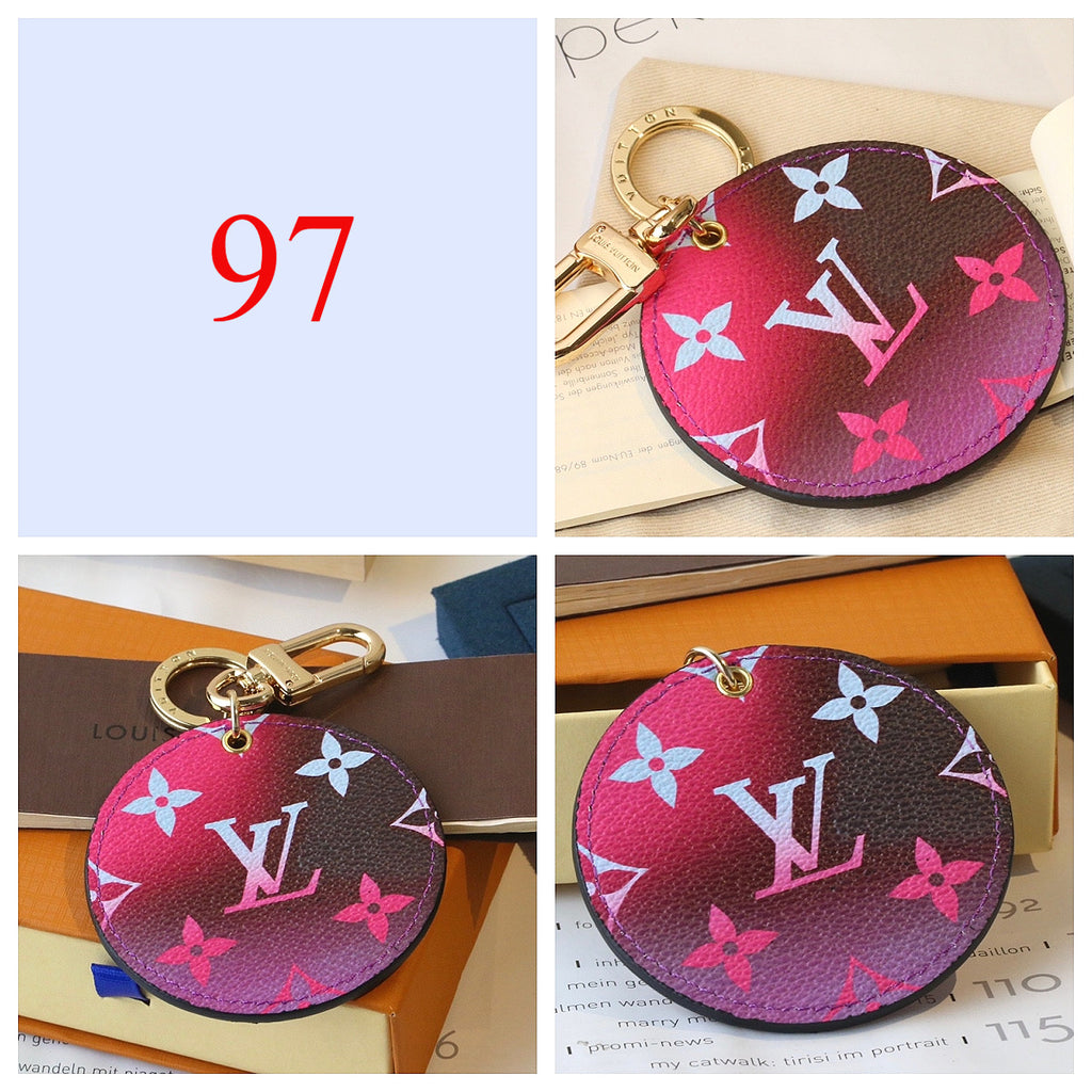 Round Letter Emblem Keychain - Style Options