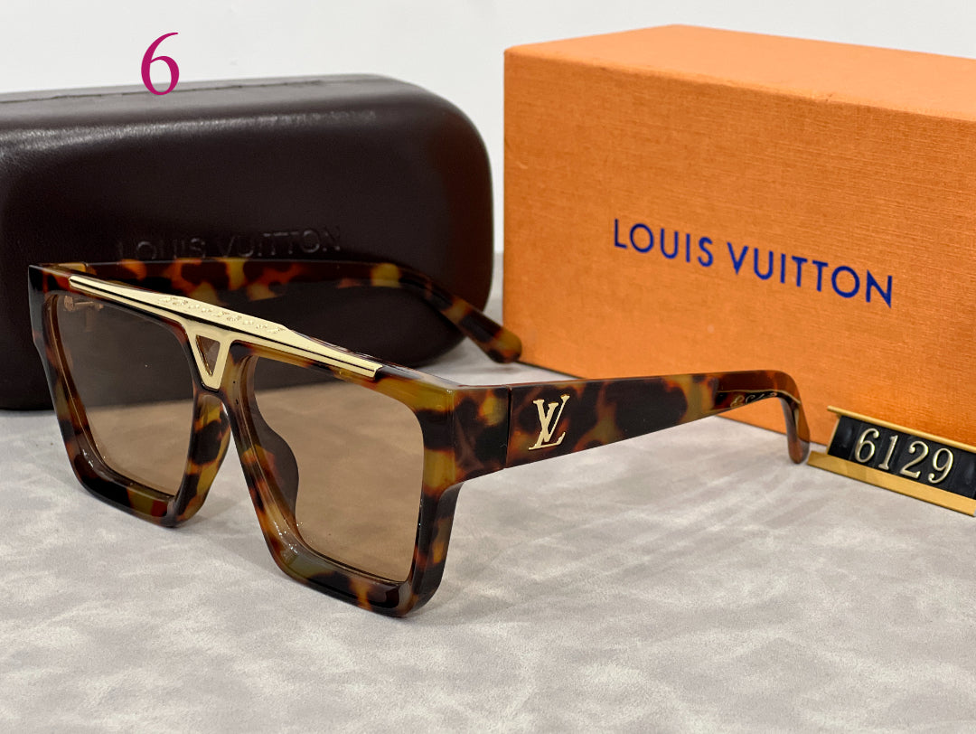 Bold Square Sunglasses with Metal Bridge Accent