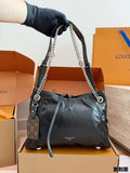 Chain-Handle Drawstring Shoulder Bag — view 8