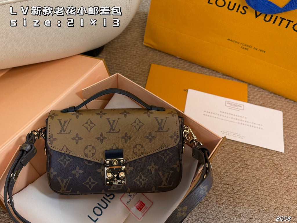 Monogram Mini Messenger Bag with Chain Strap — view 1