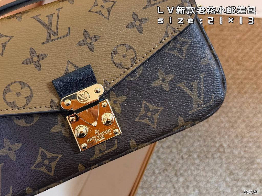 Monogram Mini Messenger Bag with Chain Strap — view 11