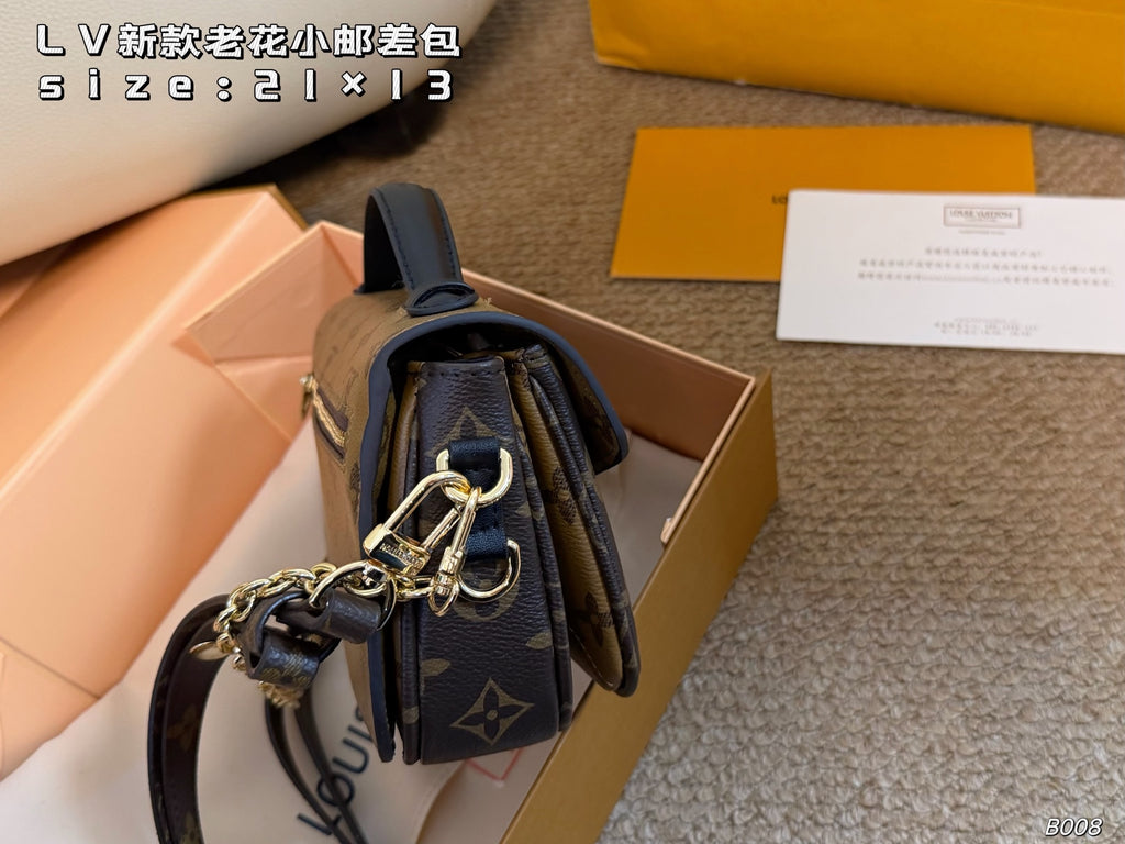 Monogram Mini Messenger Bag with Chain Strap — view 4