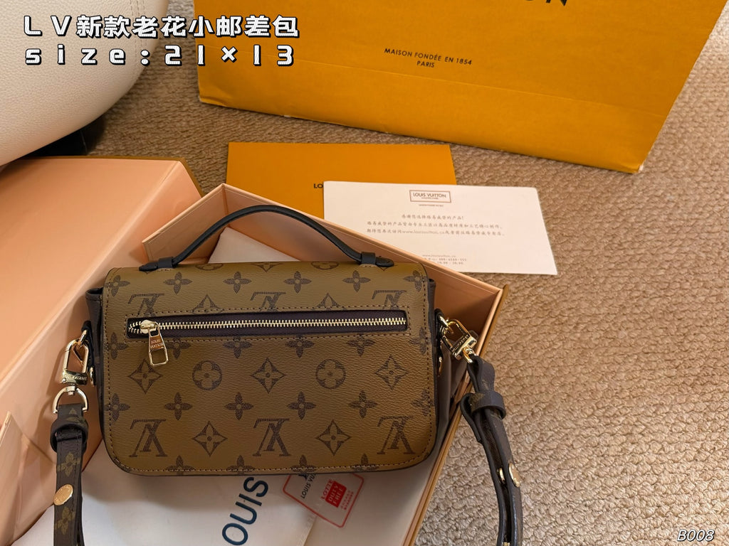 Monogram Mini Messenger Bag with Chain Strap — view 5