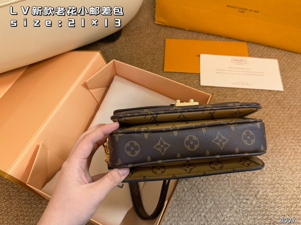Monogram Mini Messenger Bag with Chain Strap — view 6