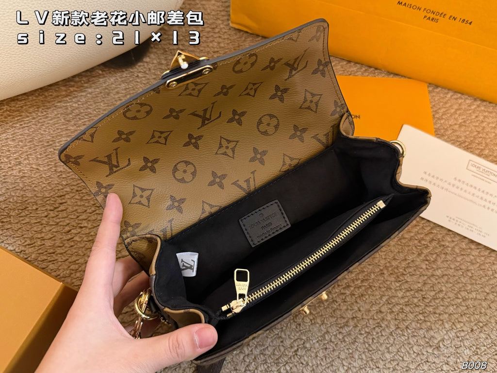 Monogram Mini Messenger Bag with Chain Strap — view 8