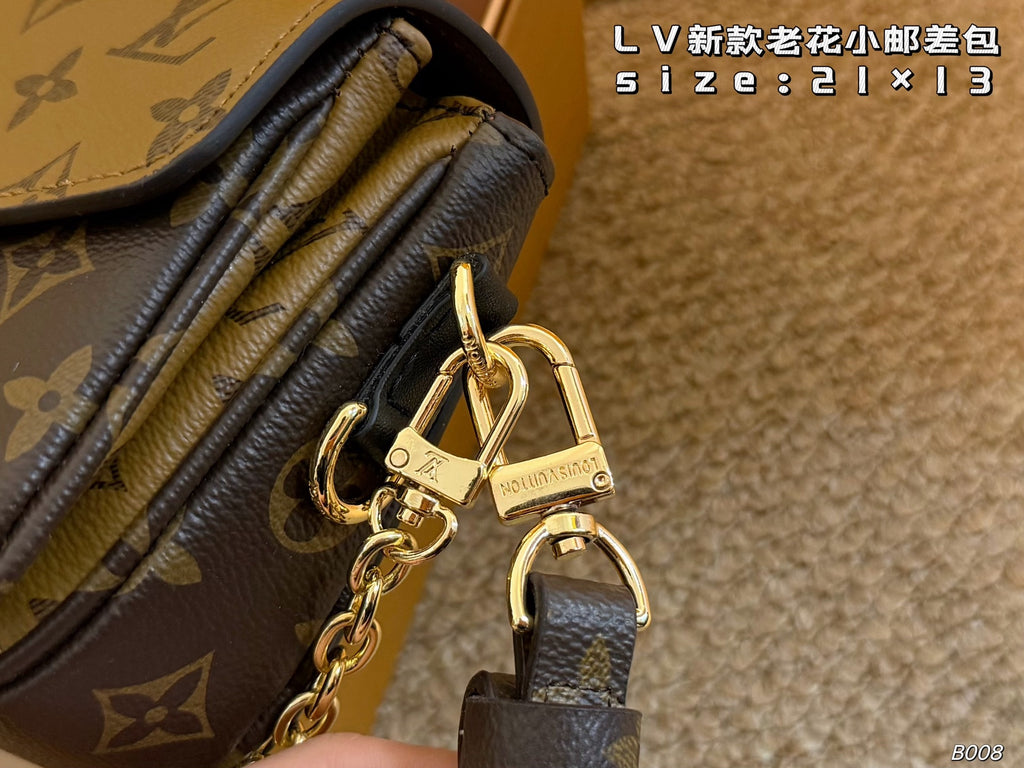 Monogram Mini Messenger Bag with Chain Strap — view 9