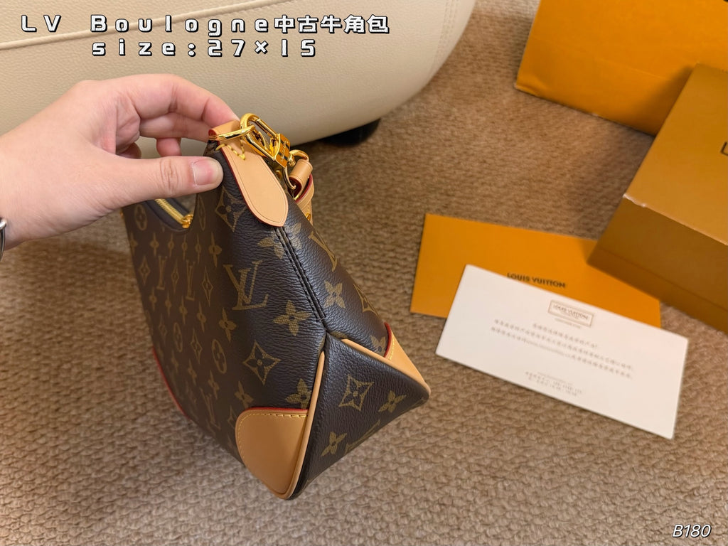 Monogram Crescent Bag with Chain Strap — view 2