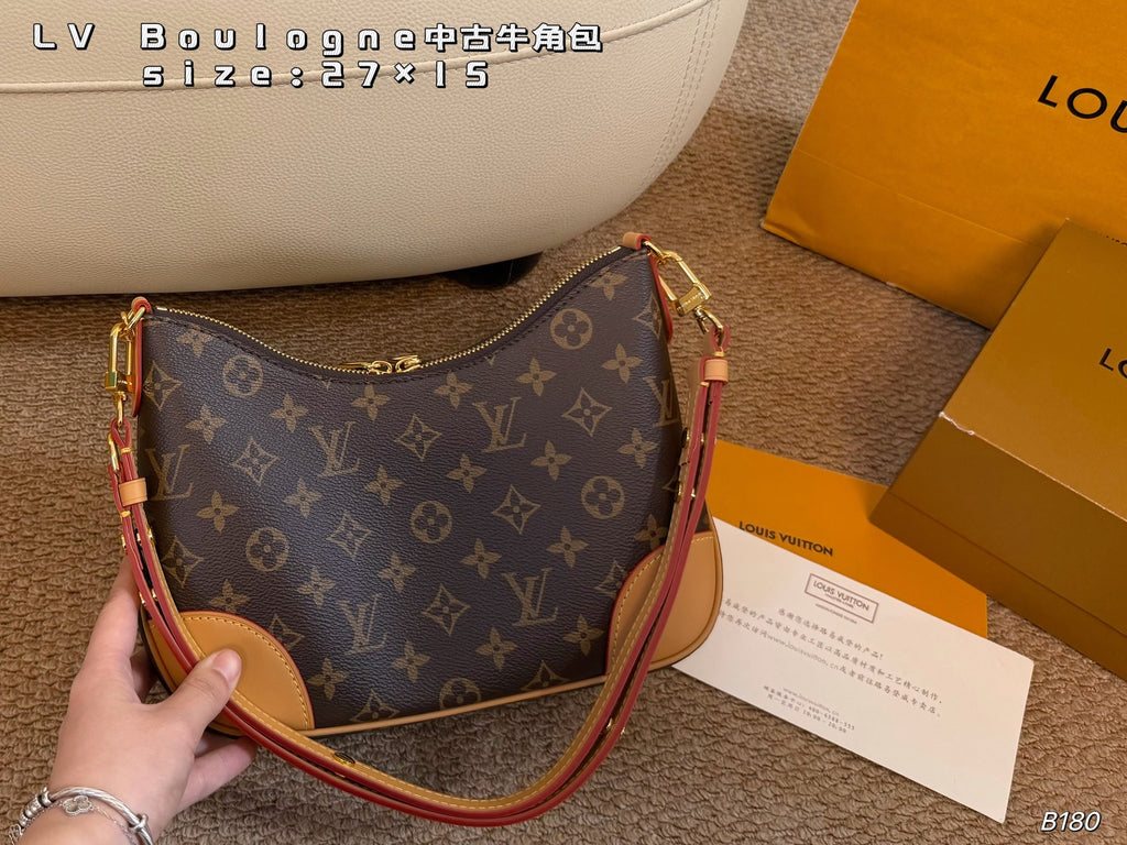Monogram Crescent Bag with Chain Strap — view 4