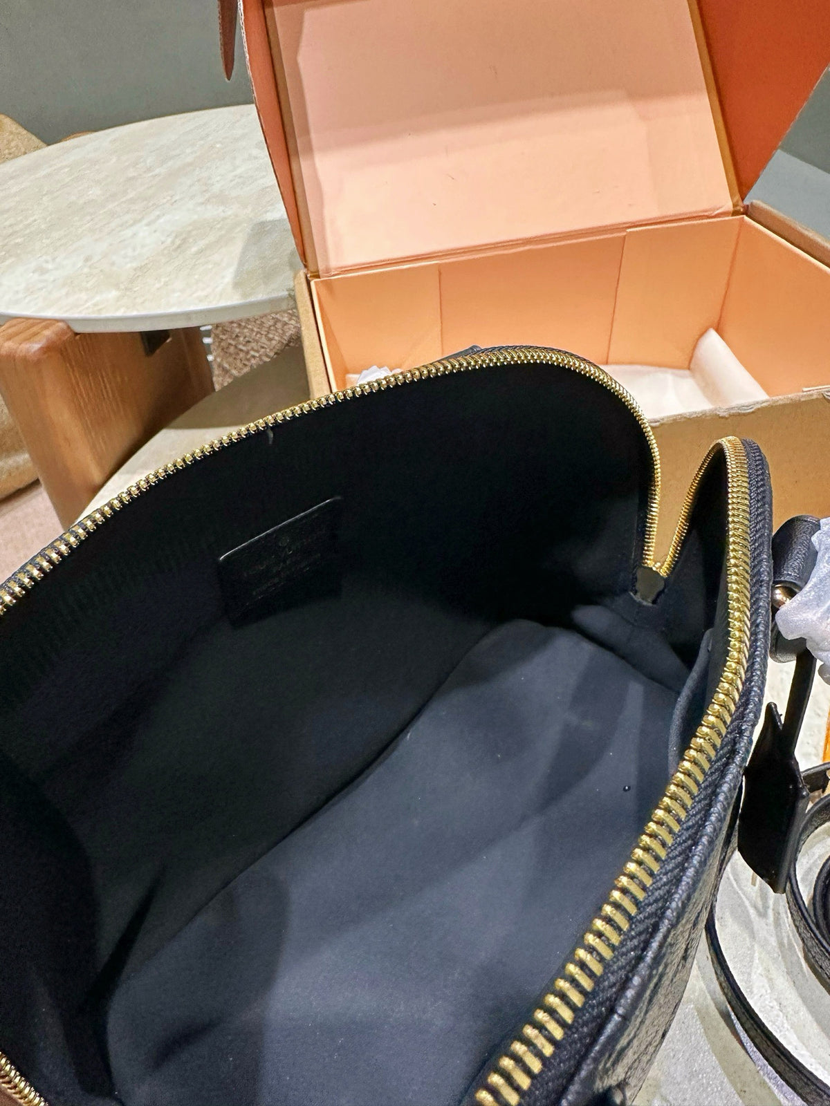 Black Embossed Dome Satchel — view 8