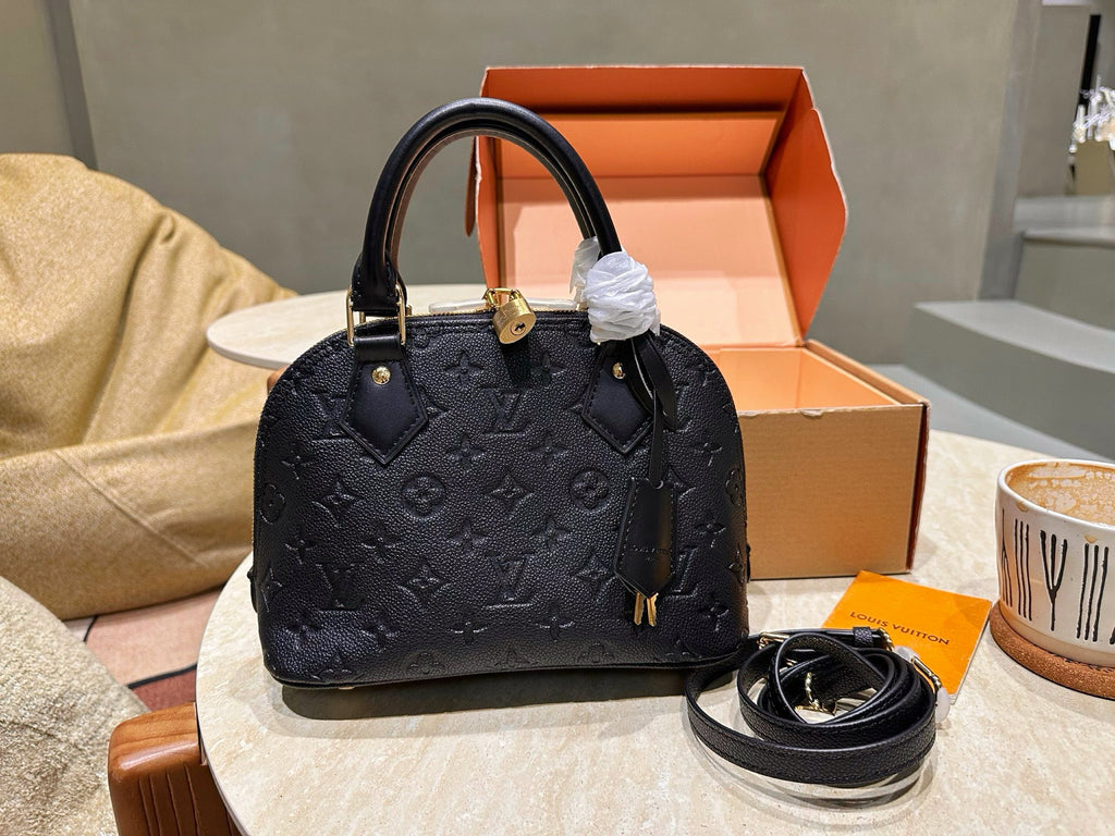 Black Embossed Dome Satchel — view 9