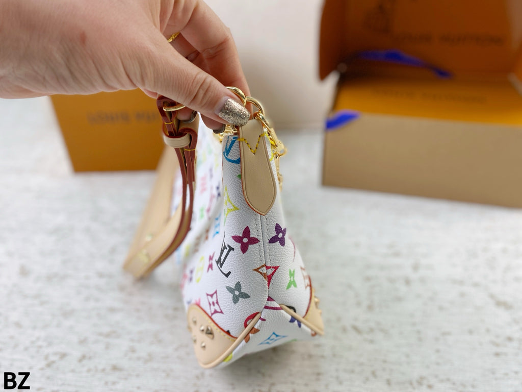 Multicolor Monogram Crescent Shoulder Bag — view 1