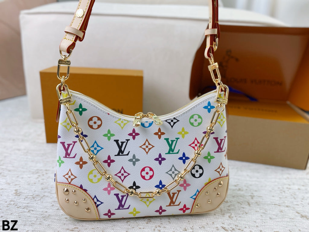 Multicolor Monogram Crescent Shoulder Bag — view 2