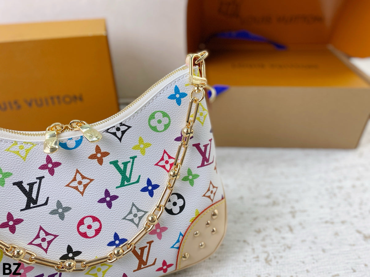 Multicolor Monogram Crescent Shoulder Bag — view 5