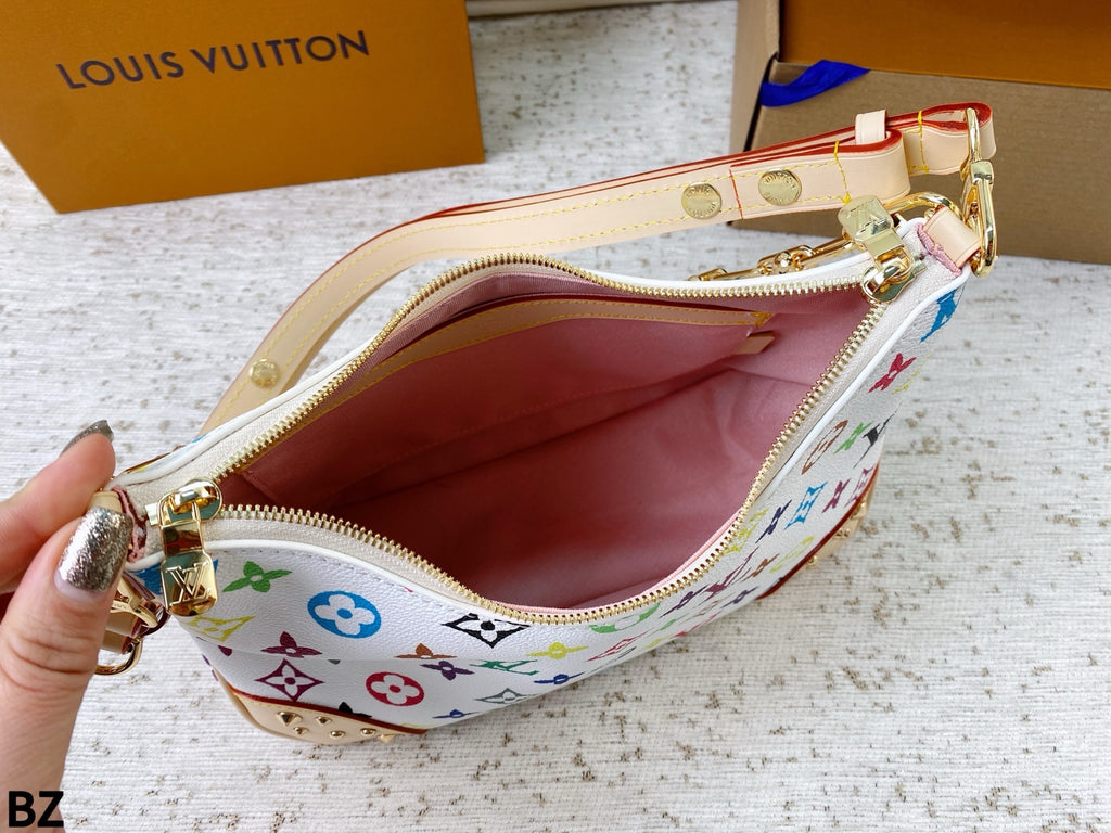 Multicolor Monogram Crescent Shoulder Bag — view 9