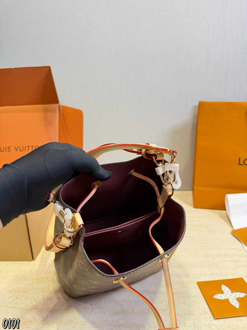 Monogram Drawstring Bucket Bag — view 2