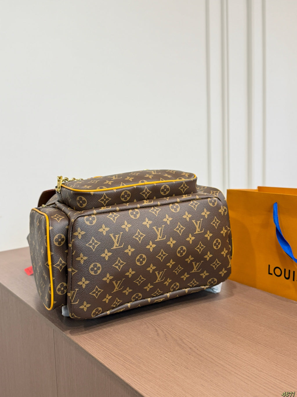 Monogram Flap Backpack with Front Pockets — view 1