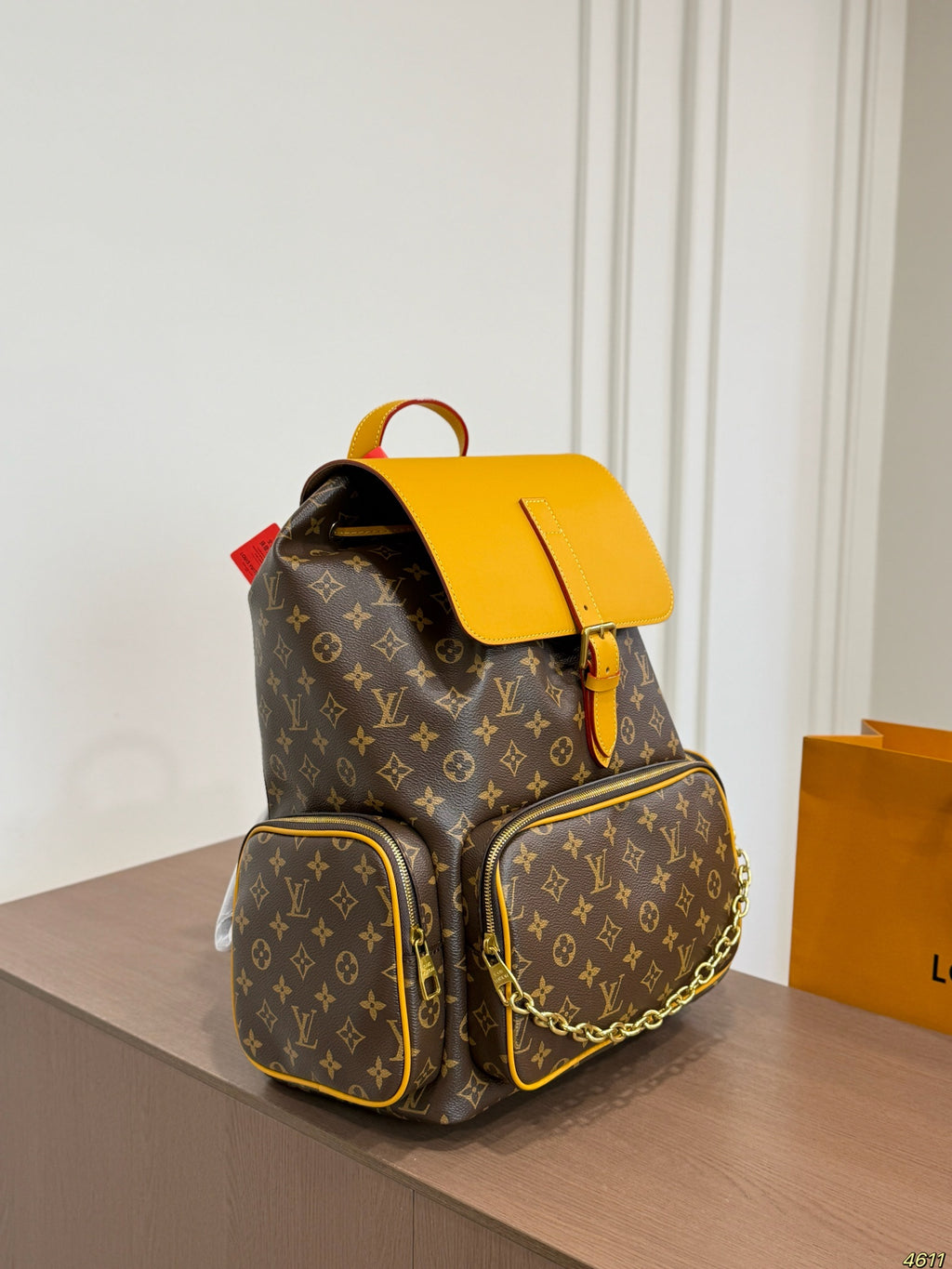 Monogram Flap Backpack with Front Pockets — view 8