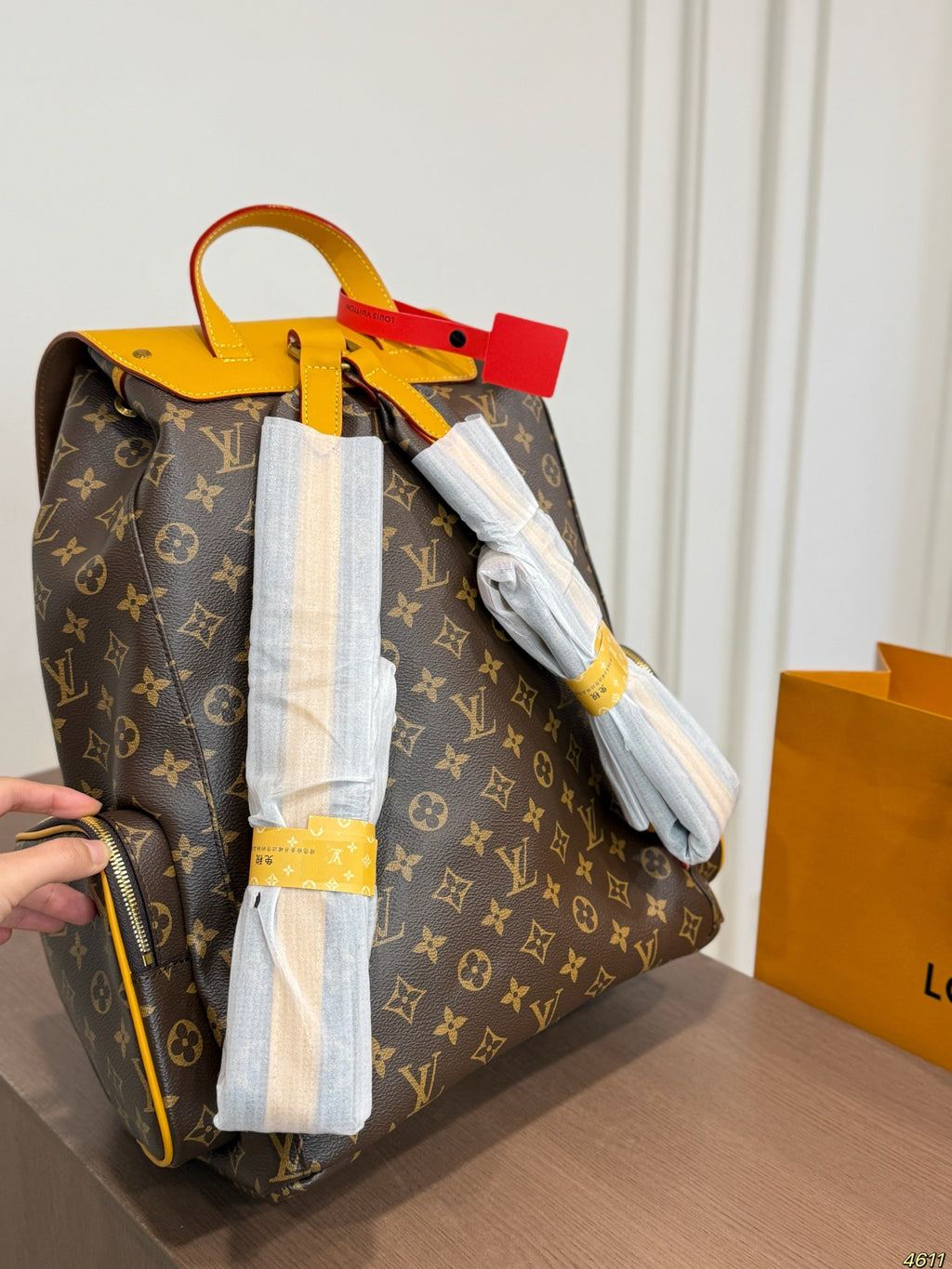 Monogram Flap Backpack with Front Pockets — view 9