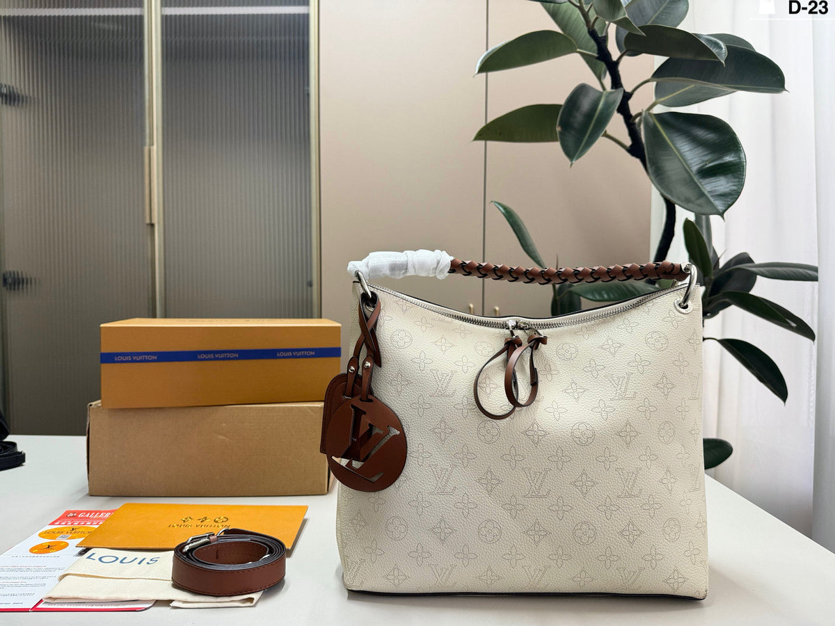 Braided-Handle Shoulder Bag with Ring Charms — view 12