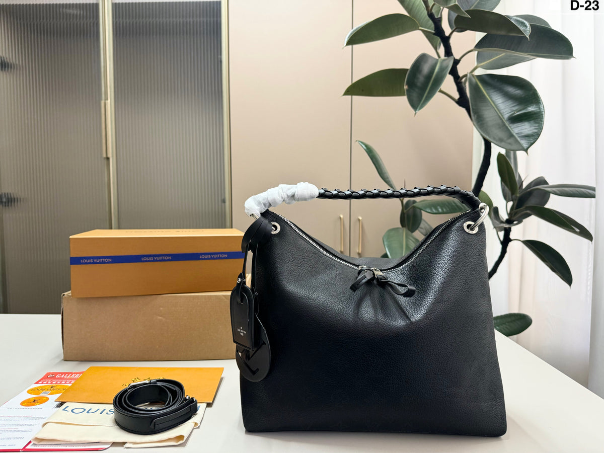 Braided-Handle Shoulder Bag with Ring Charms — view 7