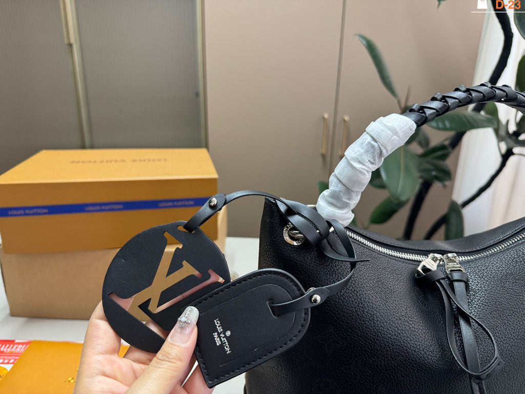 Braided-Handle Shoulder Bag with Ring Charms — view 8
