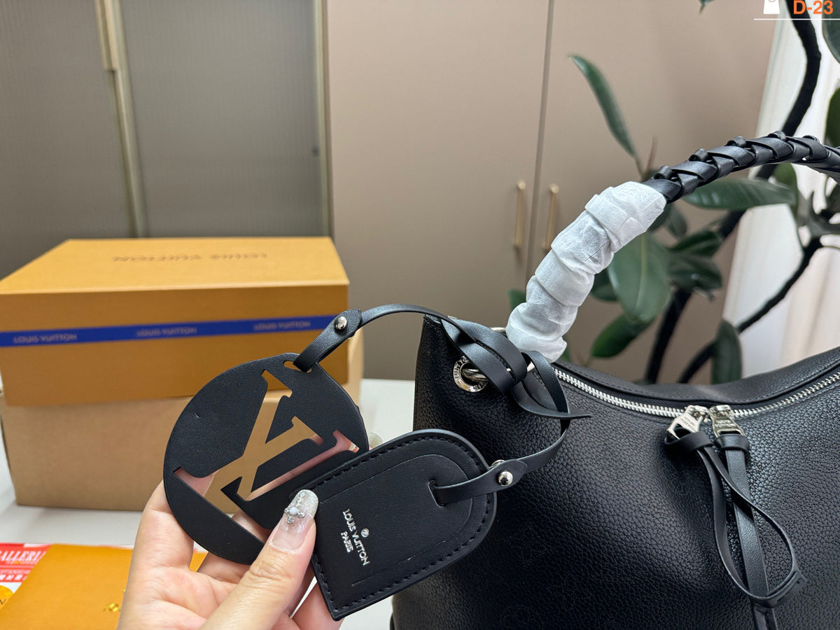 Braided-Handle Shoulder Bag with Ring Charms — view 8