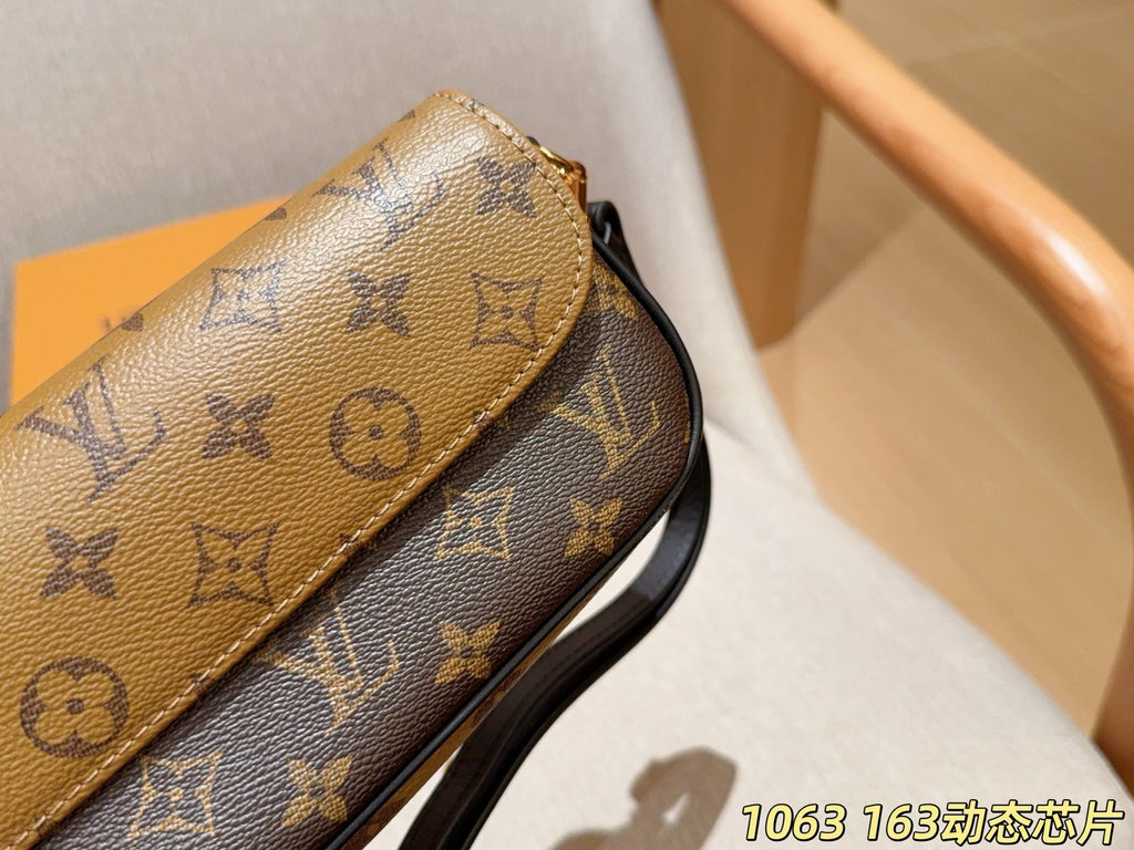 Monogram Flap Shoulder Bag with Chain Detail — view 9