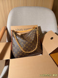Monogram Slouchy Shoulder Bag with Chain — view 5
