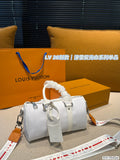 White Barrel Bag with Detachable Strap — view 9