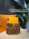 Monogram Backpack with Yellow Flap — view 7