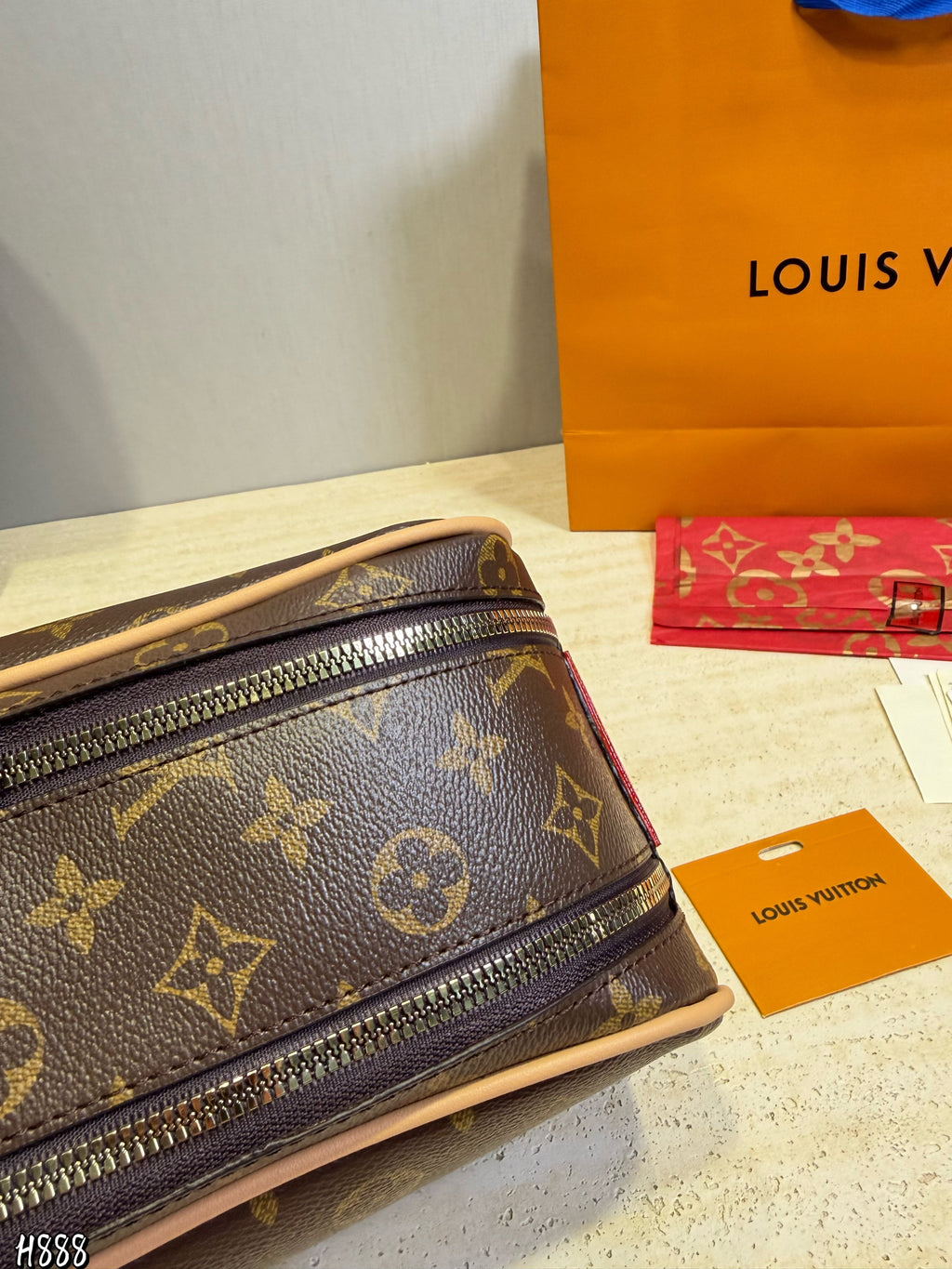 Monogram Zip Toiletry Bag — view 4
