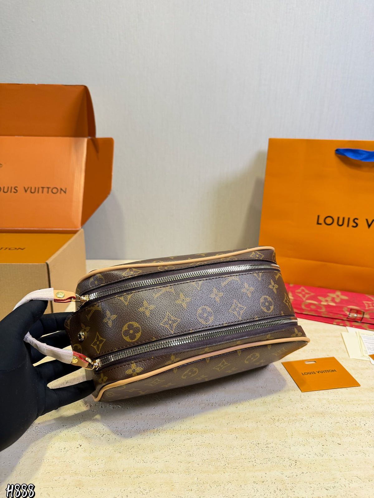 Monogram Zip Toiletry Bag — view 8